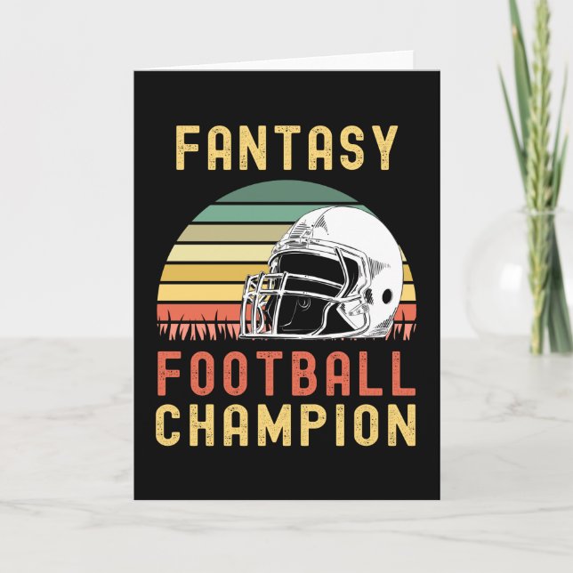 Funny Fantasy Football Champion Draught Party Card (Front)