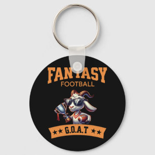 Funny Fantasy Football Champion Goat Key Ring