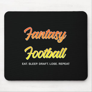 Funny Fantasy Football Draught & Lose Tee Prem Mouse Mat