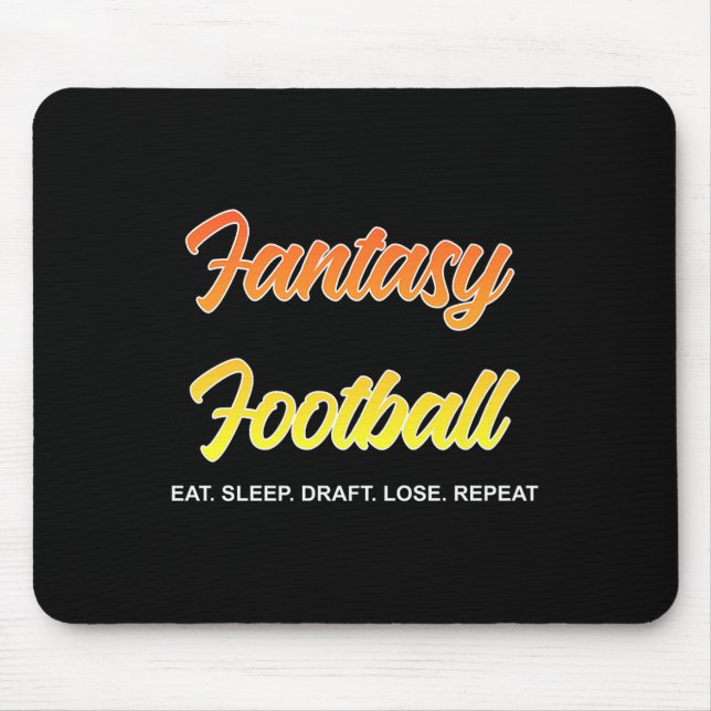 Funny Fantasy Football Draught &amp; Lose Tee Prem Mouse Mat (Front)