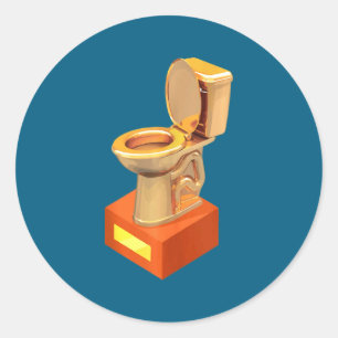 Funny Fantasy Football Loser Toilet  Classic Round Sticker