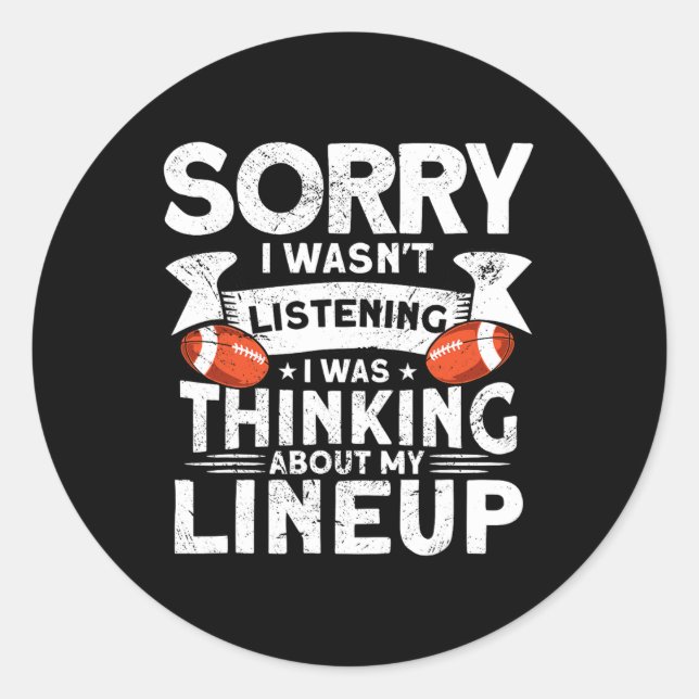 Funny Fantasy Football Player Outfit - Fantasy Foo Classic Round Sticker (Front)