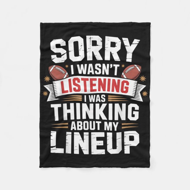 Funny Fantasy Football Player Outfit - Fantasy Foo Fleece Blanket (Front)