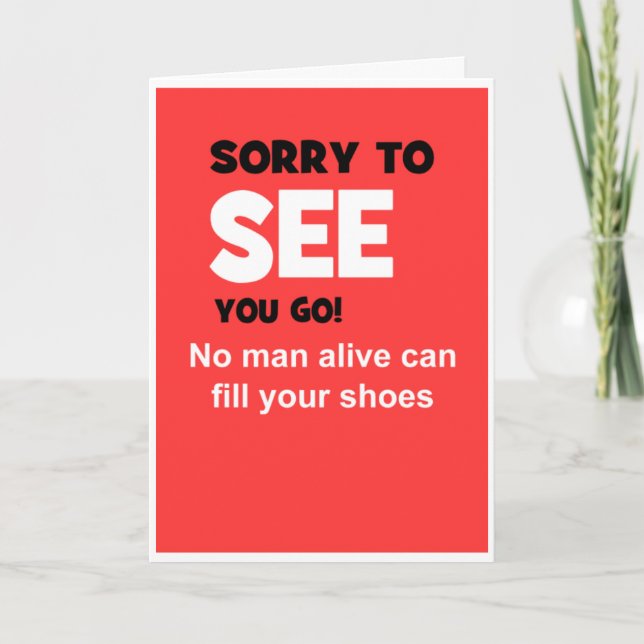 funny farewell card (Front)