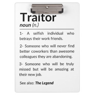 Funny farewell coworker, colleague leaving job clipboard