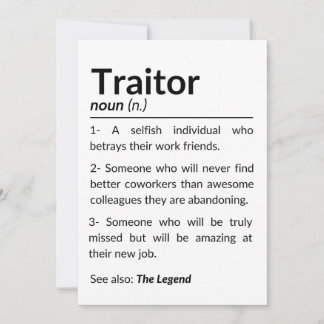 Funny farewell coworker, colleague leaving job invitation