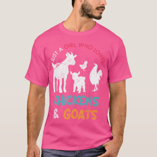 Funny Farm Animal Chicken Goats Farmer Goat T-Shirt