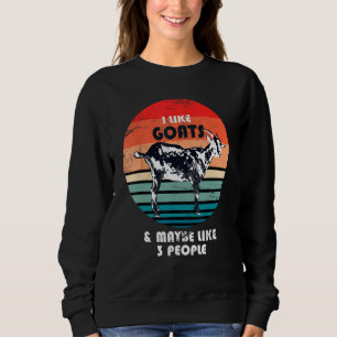 Funny Farm Animal Goat Lover Farmer Farming Retro Sweatshirt