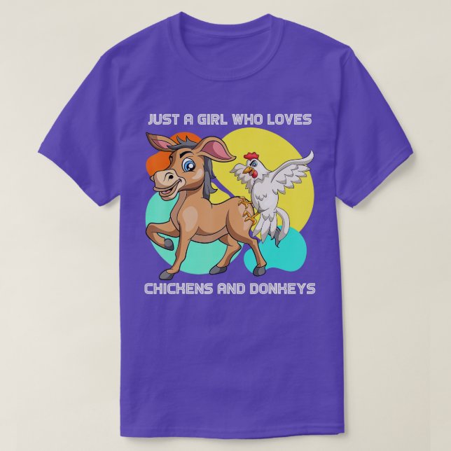 Funny Farm Animal Just A Girl Who Loves Chickens A T-Shirt (Design Front)