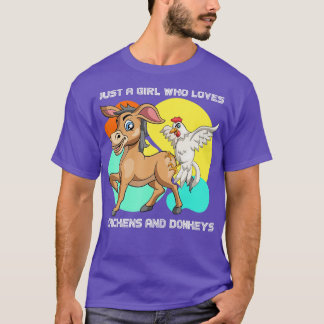 Funny Farm Animal Just A Girl Who Loves Chickens A T-Shirt