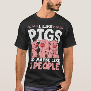 Funny Farm Animal Pig Lover Farmer Piglet Farming T-Shirt