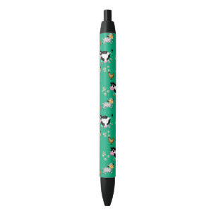 funny farm animals black ink pen