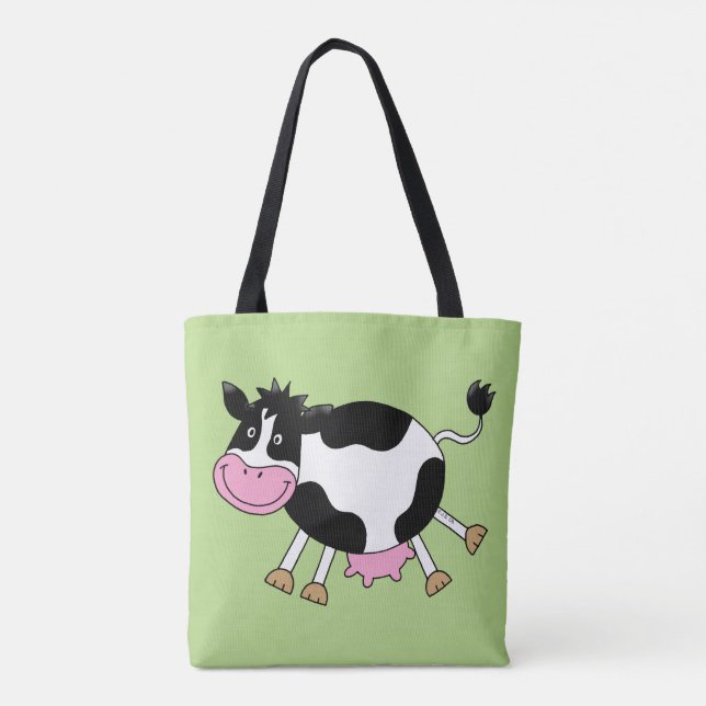 funny farm dancing cow tote bag (Back)