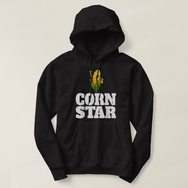 Funny Farm Food  Corny Cob Farmer Corn Star   Hoodie (Design Front)