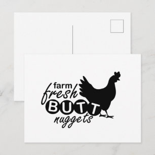 Funny Farm fresh egg vendors word art  Postcard
