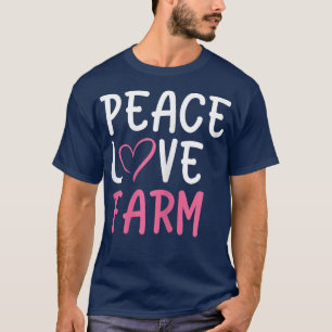 Funny Farm Love Peace Graphic for Women and Girls T-Shirt