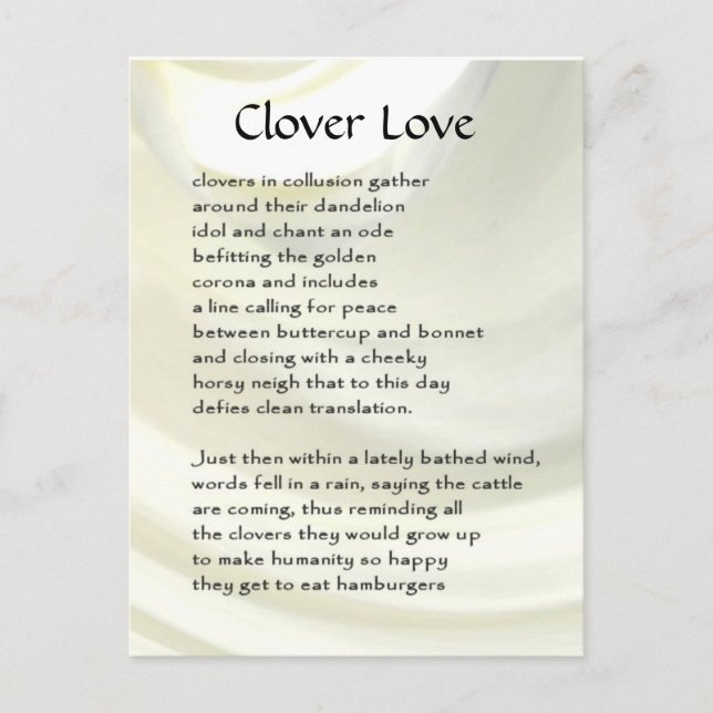 Funny Farm Poem Card #6 (Front)