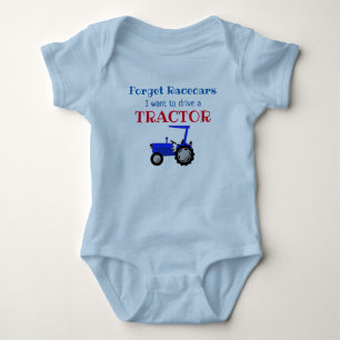 Funny Farm Tractor Driver Baby Bodysuit