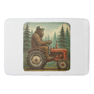 Funny Farmer Design Men Tractor Rancher Farm Dad Bath Mat