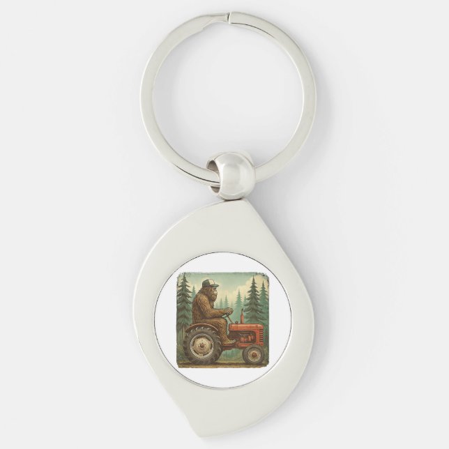  Funny Farmer Design Men Tractor Rancher Farm Dad  Key Ring (Front)