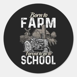 Funny Farmer Shirt Men Tractor Boys Tractor Lover Classic Round Sticker