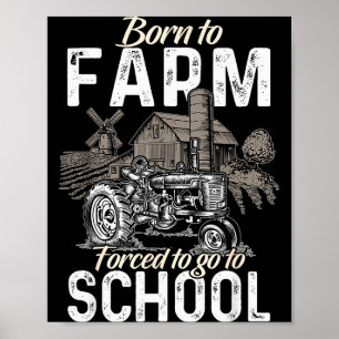 Funny Farmer Shirt Men Tractor Boys Tractor Lover Poster