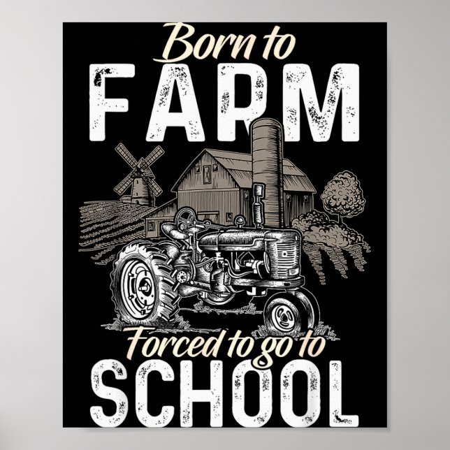 Funny Farmer Shirt Men Tractor Boys Tractor Lover  Poster (Front)