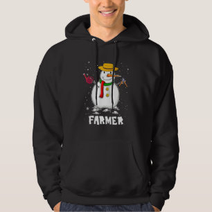 Funny Farmer Snowman Holiday Pyjamas Christmas Dec Hoodie