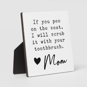 Funny Farmhouse Kid's Bathroom Sign Plaque