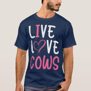 Funny Farming Lover Cows Graphic for Women and Gir T-Shirt