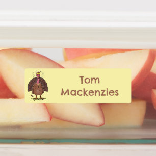 Funny farmyard turkey cartoon personalised