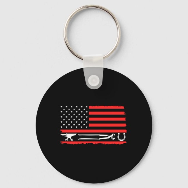 Funny Farrier Gift For Men Cool Farrier Tools Key Ring (Front)