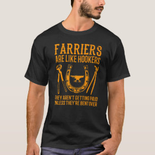 Funny Farrier Gift For Men Women Cool Blacksmith F T-Shirt