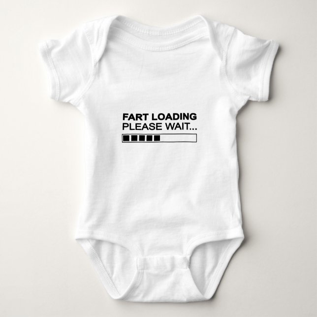 Funny Fart Loading Baby Bodysuit (Front)