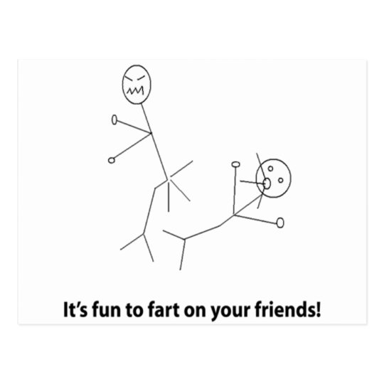 Funny Fart On Friends Postcard