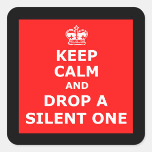 Funny fart square sticker