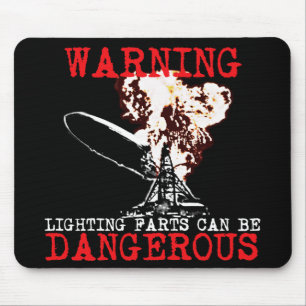 Funny farting mouse mat