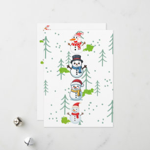 Funny Farting Snowmen Holiday Card