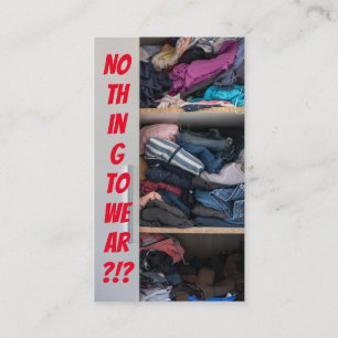 Funny fashion advisor and funny outfitters closet  business card
