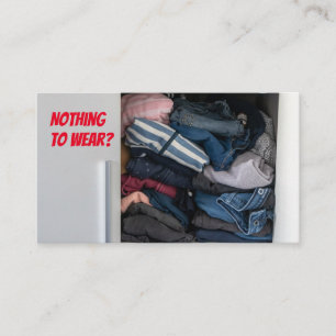 Funny fashion advisor and funny outfitters closet business card