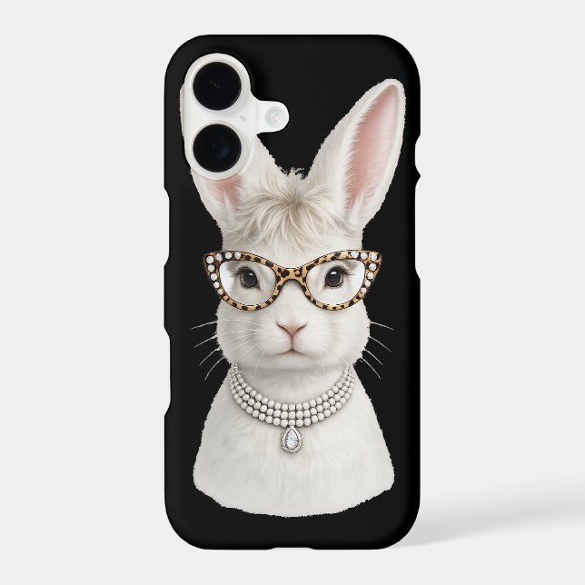 Funny Fashion Bunny with Leopard Glasses (Back)