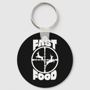 Funny Fast Food Deer Hunting Gift For Hunter Men B Key Ring