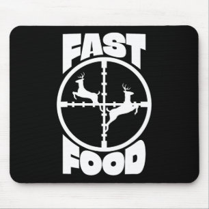 Funny Fast Food Deer Hunting Gift For Hunter Men B Mouse Mat
