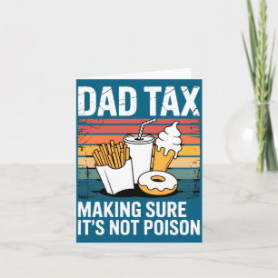 Funny Fast Food Ison Tester Gift Retro Dad Tax  Card