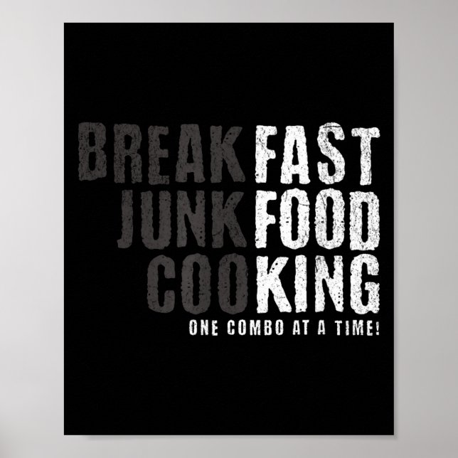 Funny Fast Food Lovers Gift For Foodie Fans And Ad Poster (Front)