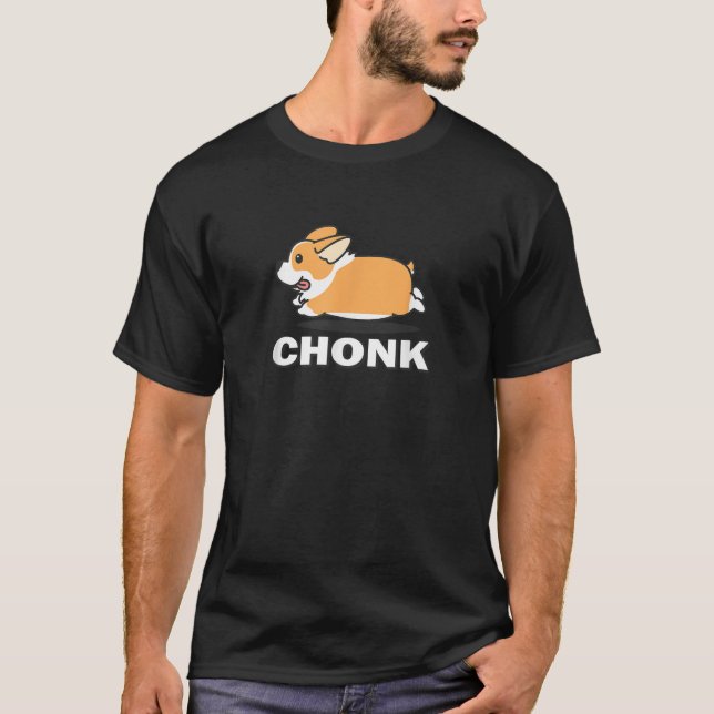 Funny Fat Chonk Pembroke Welsh Corgi Dog Lover  T-Shirt (Front)