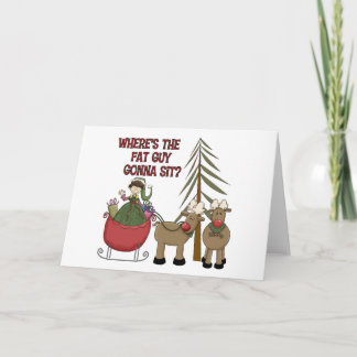 Funny Fat Guy Christmas Card