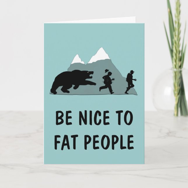 Funny fat joke card (Front)