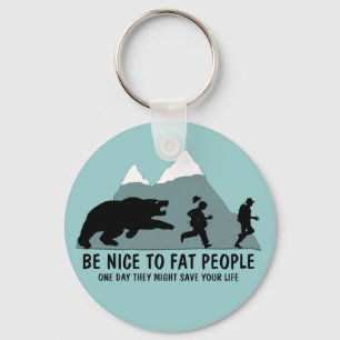 Funny fat joke key ring