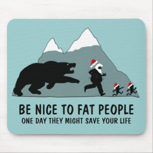 Funny fat joke mouse mat
